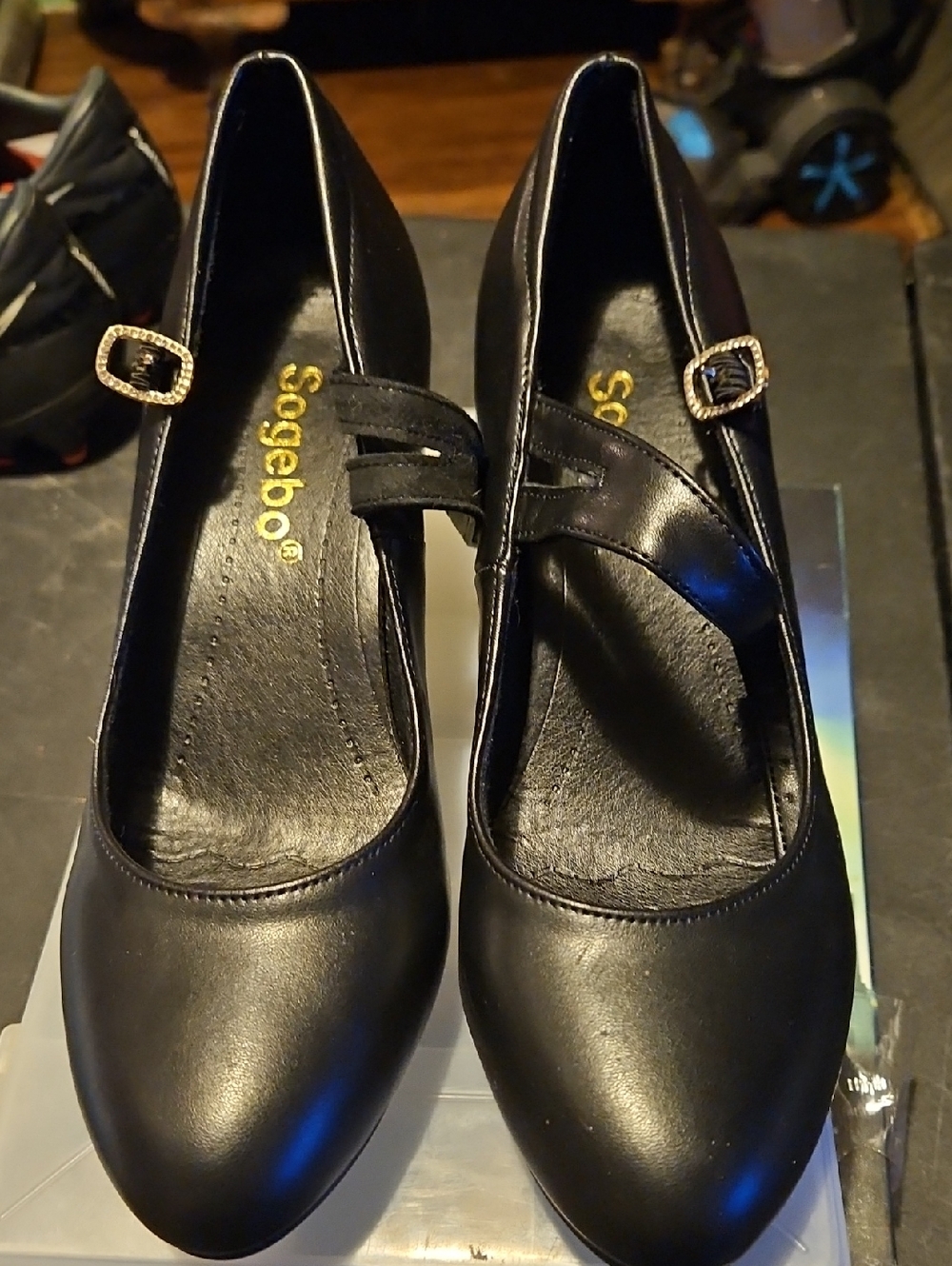 Sogebo Black Heeled Character Shoes